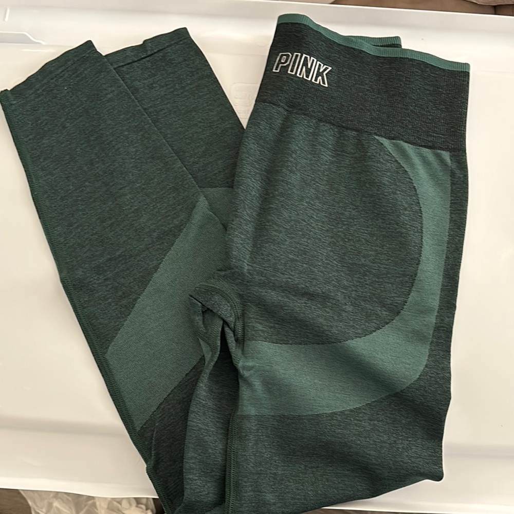 PINK Victoria's Secret Kids Dark Green Leggings